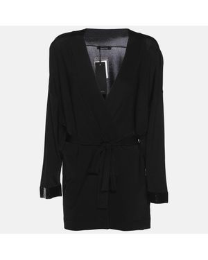 Elena Miro Stretch Knit Cardigan - Black