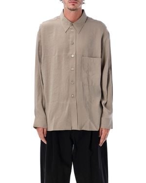 Studio Nicholson Relaxed Fit Long-Sleeve Button-Up Shirt - Gray