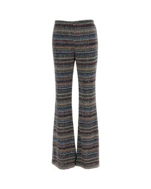 Missoni Sequin Caperdoni Flared-Leg Pants - Gray