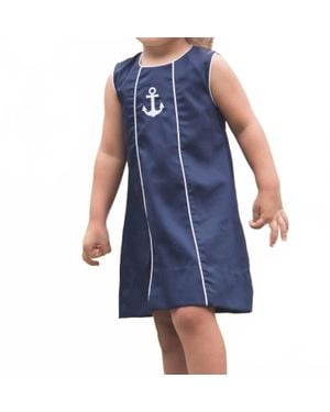 Lullaby Set Girls Amelia Anchor Dress - Blue
