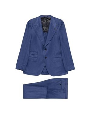 Gabriele Pasini Structured Blazer Flap Pockets Suit - Blue