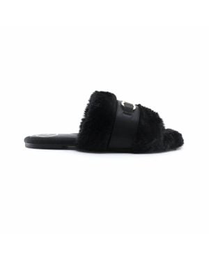 Solei Sea Hanni Horsebit Buckle Slide - Black