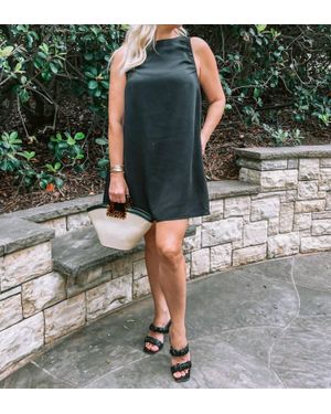 Crescent Sia Mini Baby Doll Sleeveless Dress - Gray