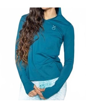 Reel Skipper Classic Performance Hood Uv Shirt - Blue