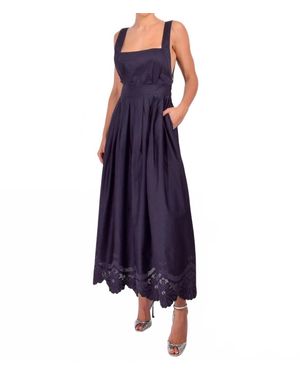 Karina Grimaldi Mora Embroidered Dress - Purple