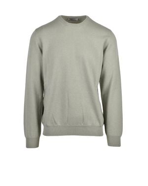Alpha Studio Pistachio Cashmere Crewneck Pullover - Gray