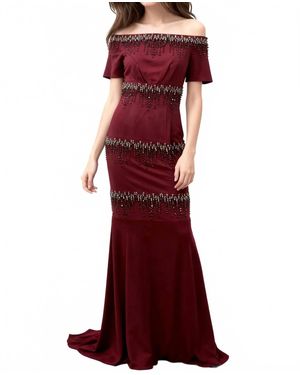ESCADA Off-Shoulder Evening Gown - Red