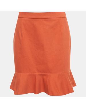 Missoni Cotton Ruffled Mini Skirt - Orange