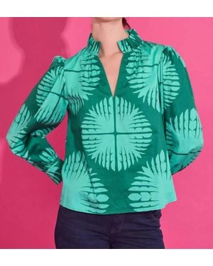 Alden Adair Palm Royal Phoebe Top - Green