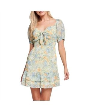 Lost + Wander Mountain Bloom Floral Mini Dress - Green