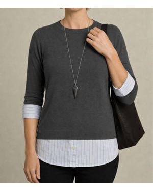 J'Envie/Eli Toulon Layered Sweater - Black