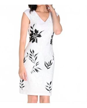 FRANK LYMAN Floral Sheath Dress - White
