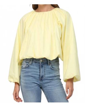 Fate Long Sleeves Gathered Blouse - White