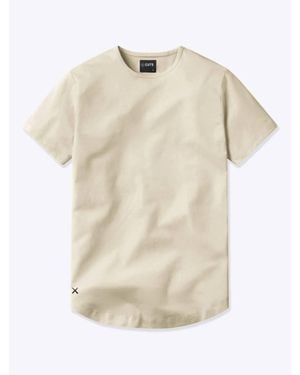 Cuts Curve-Hem Short Sleeve Tee - Natural