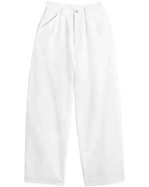 Lemaire Wide-Leg Pants With High Waist And Minimalist Design - White