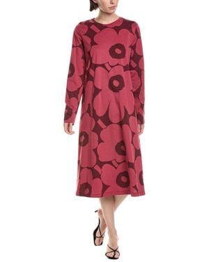 Marimekko Lehtokielo Unikko Maxi Dress - Red