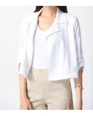 Joseph Ribkoff Woven Boxy Cover Up - White