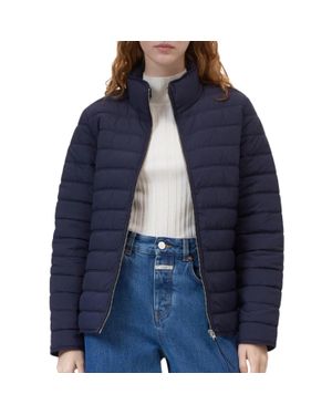 Closed Quilted Zip Jacket - Blue