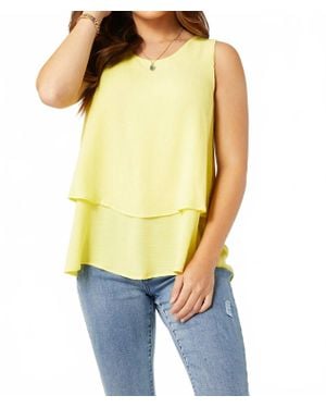 Coco + Carmen Callum Double Layer Tank - Yellow