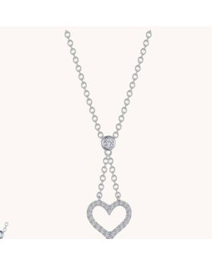 Lafonn Reversible Cut-Out Heart Necklace - Metallic