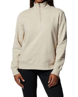 Mountain Hardwear Logo 1/4 Zip Jacket - Natural
