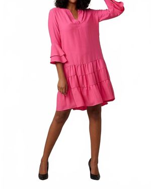 Joseph Ribkoff Tiered Dress - Pink