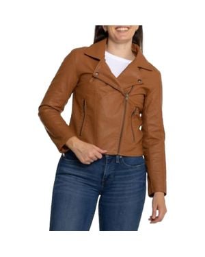 Saltwater Luxe Effie Vegan Leather Moto Style Jacket - Blue