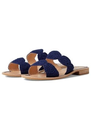 Jack Rogers Laurin 152241Sa02 Slide Crochet Flat Sandals Ver800 - Blue