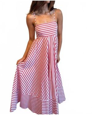 Olivaceous Ruby Tide Dress - Red