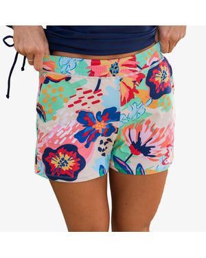 Calypsa Classic Fit Swim Shorts With Panty - Purple