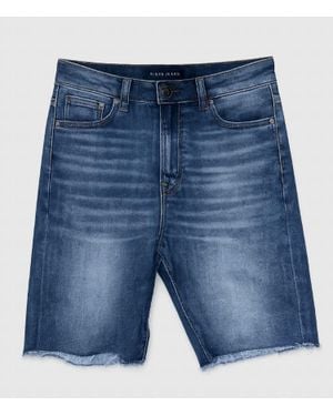 Risen Josey Ray Hi-Rise Raw Hem Shorts - Blue