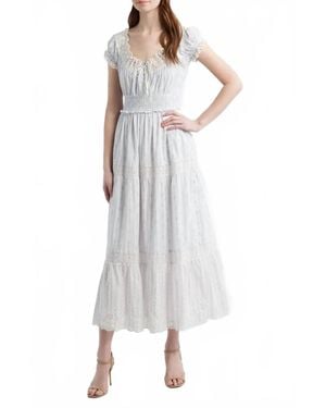 LoveShackFancy Emie Midi Dress - Blue