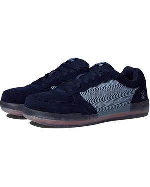 Volcom Hybrid Vm30358 Sneaker Suede Comp Toe Work Shoes Zpo3156 - Blue