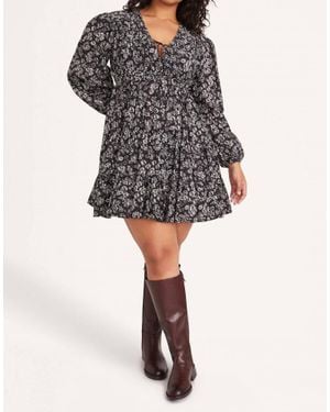 Merlette Lasse Print Mini Dress - Gray