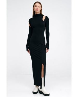 MARCELLA Park Mock Neck Dress - Black