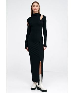 MARCELLA Park Mock Neck Dress - Black