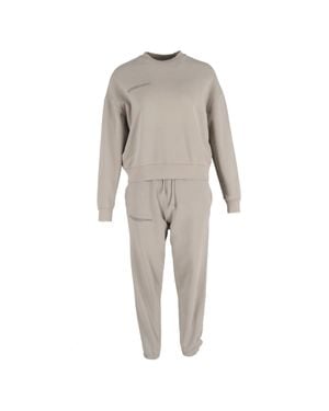 PANGAIA Logo-Print Sweater And Jogger Pants Set - Gray