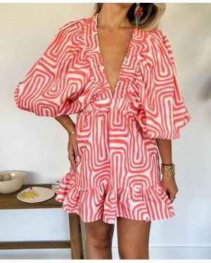 Sundress Marine Short Dress - Red