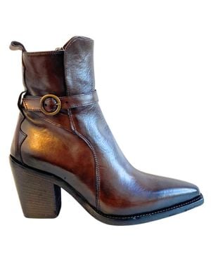 Jo Ghost Diver Heeled Ankle Boot - Brown