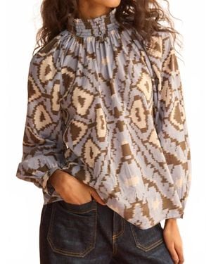 Omika Brooke Long Sleeve Blouse - Brown