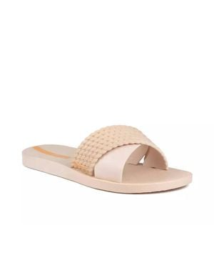Ipanema Street Ii Molded Rattan Criss-Cross Strap Slides - Pink