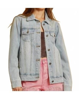 Savanna Jane Embroidered Denim Jacket - Gray