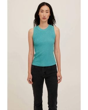 Project Social T Player Rib Tank Top - Blue
