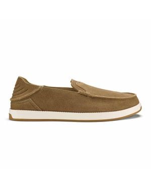 Olukai Kakaha Nia Leather Slip On Shoe - Natural