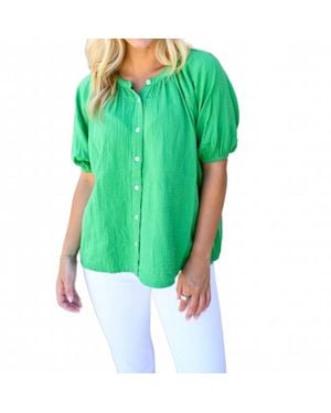 Elan Gauze Top - Green