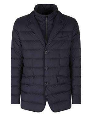 Herno Quilted Polyamide Light Down Jacket - Blue