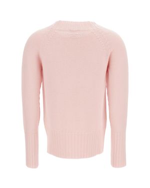 Drumohr Jersey-Knit Merino Wool Raglan Crewneck Sweater - Pink