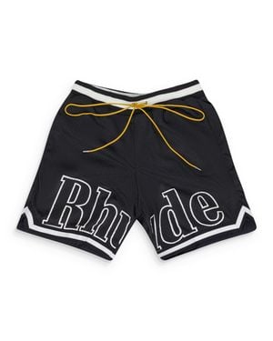 Rhude Court Logo Short Shorts - Black