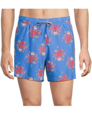 Saxx Underwear Co. Oh Buoy Octopus Bartender Swim Shorts - Blue