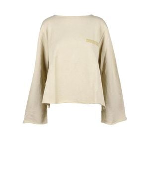 Douuod Crewneck Cotton Sweater - Natural